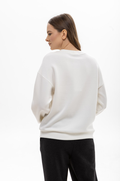 Трикотажний світшот молочного кольору Віолія 06