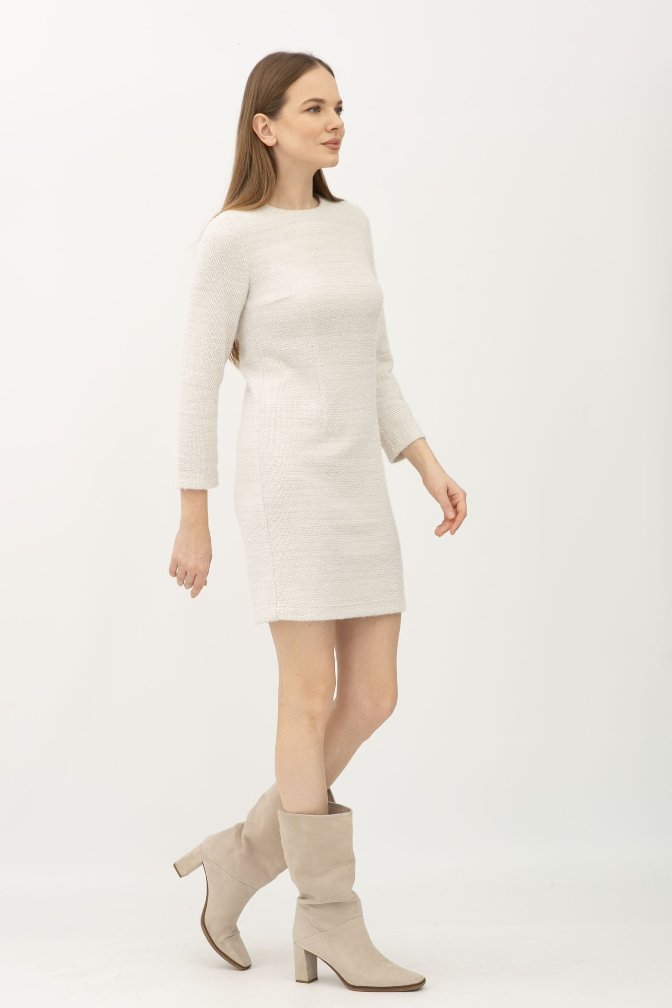 Сукня міні сіра прилеглого силуету Захра 01