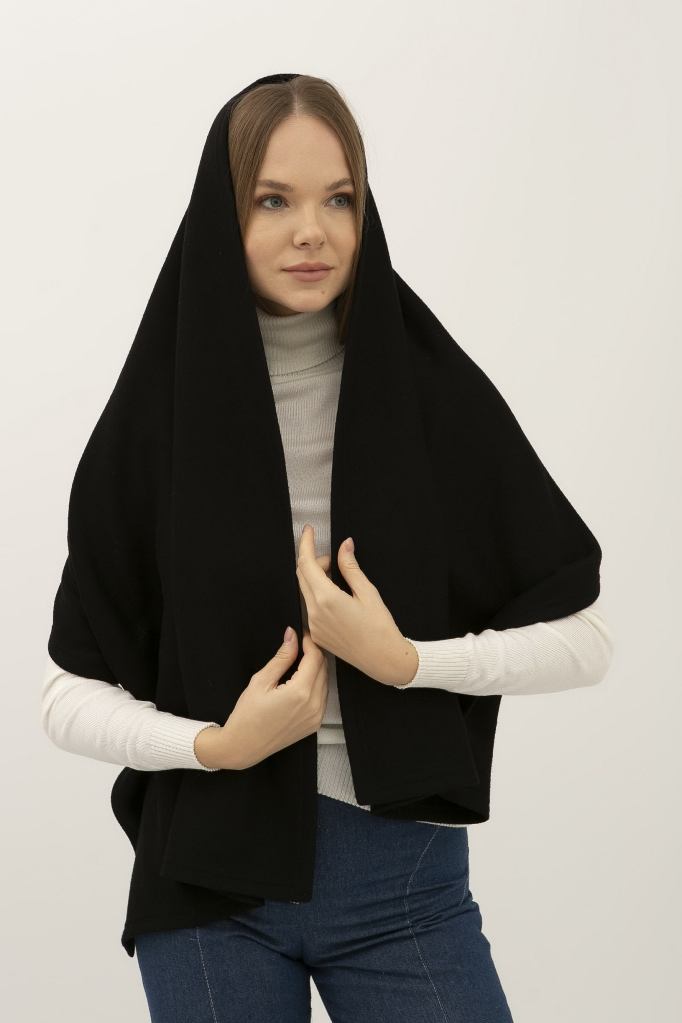 Шарф Чорний Палантін