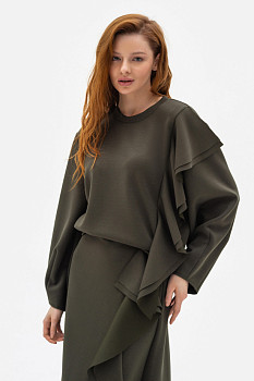 Трикотажний світшот з воланами Рінель 02