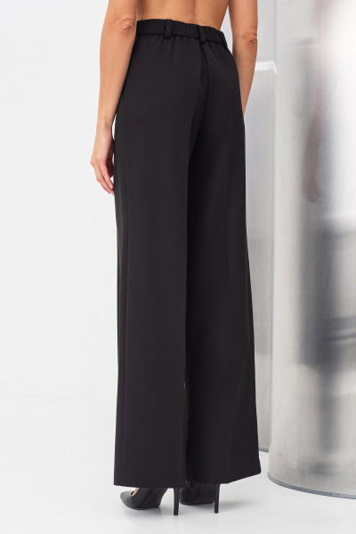 Брюки з костюмної тканини чорного кольору прямі Таліса 02