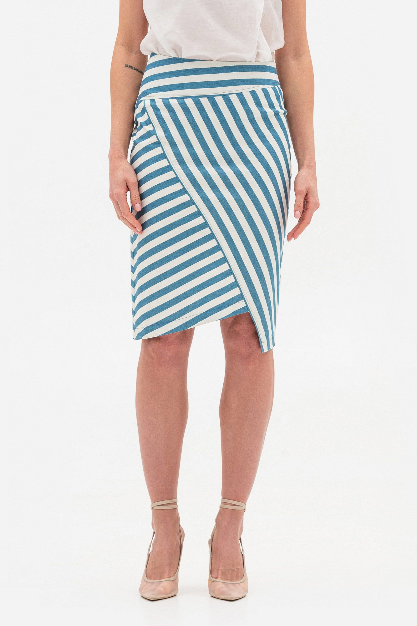 Спідниця-олівець  в смужку довжиною до коліна Мерхер 1