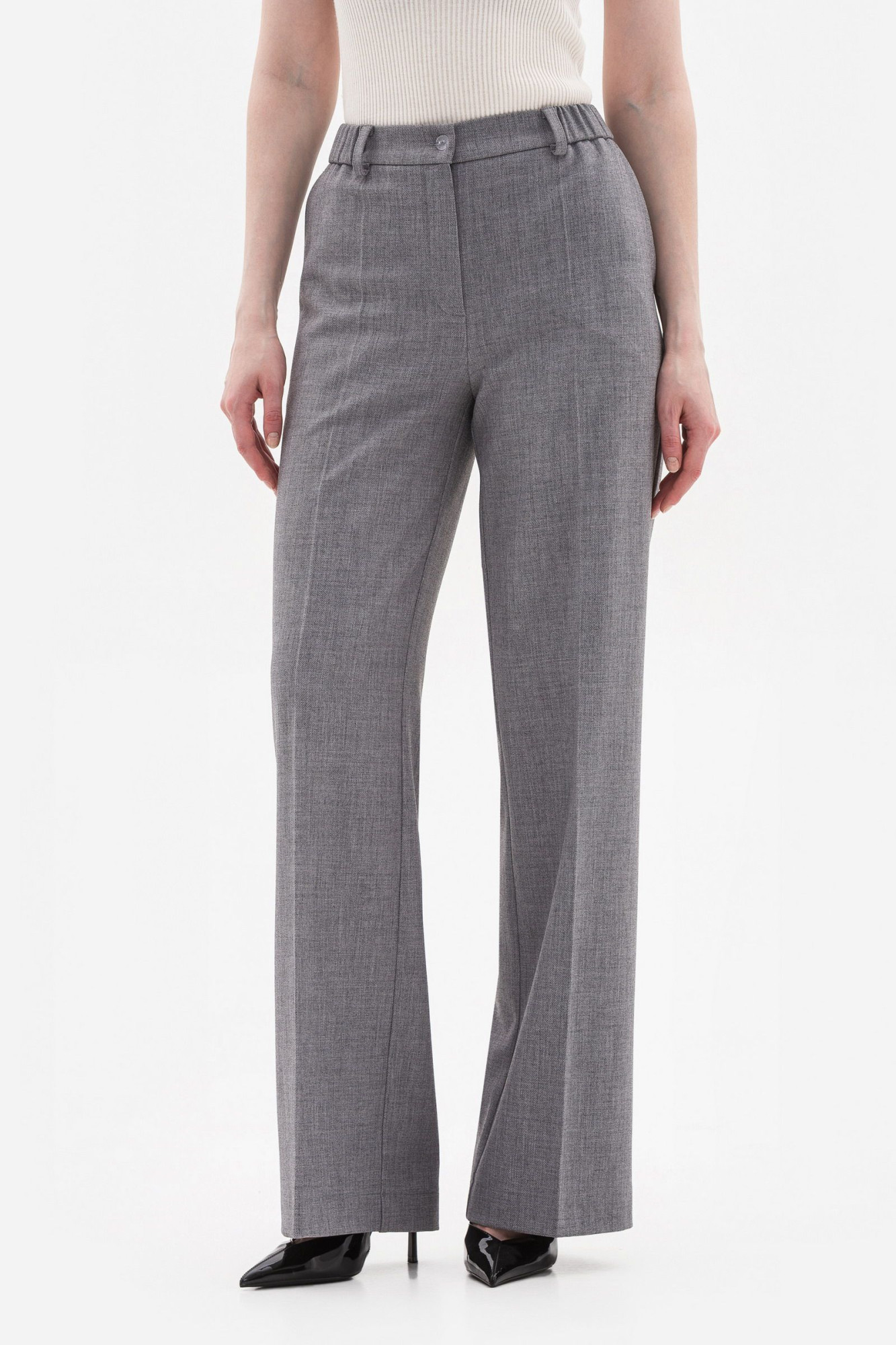 Брюки з костюмної тканини сірого кольору Таріна 21