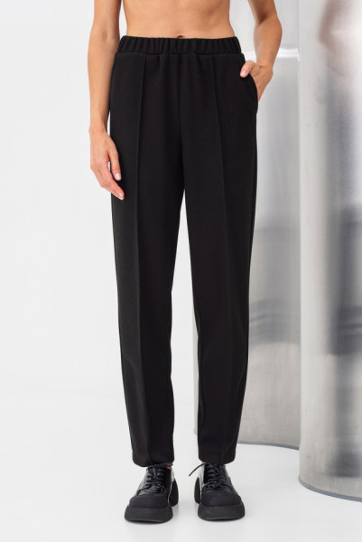 Брюки чорні з вмістом вовни завужені до низу Фрея