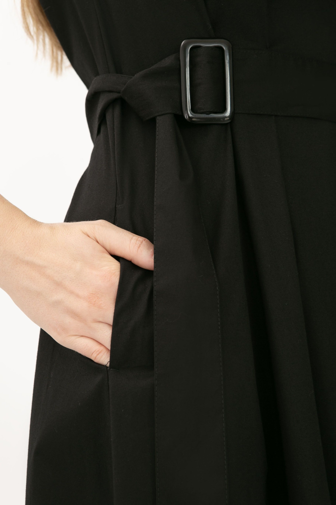 Чорна сукня міді силуету трапеція з мереживом по низу Вайлен