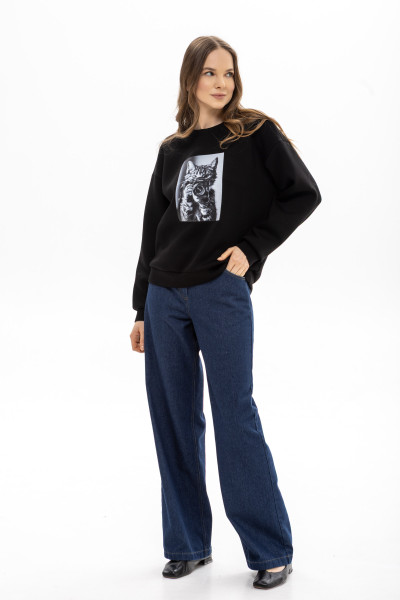 Трикотажний світшот молочного кольору Віолія 07