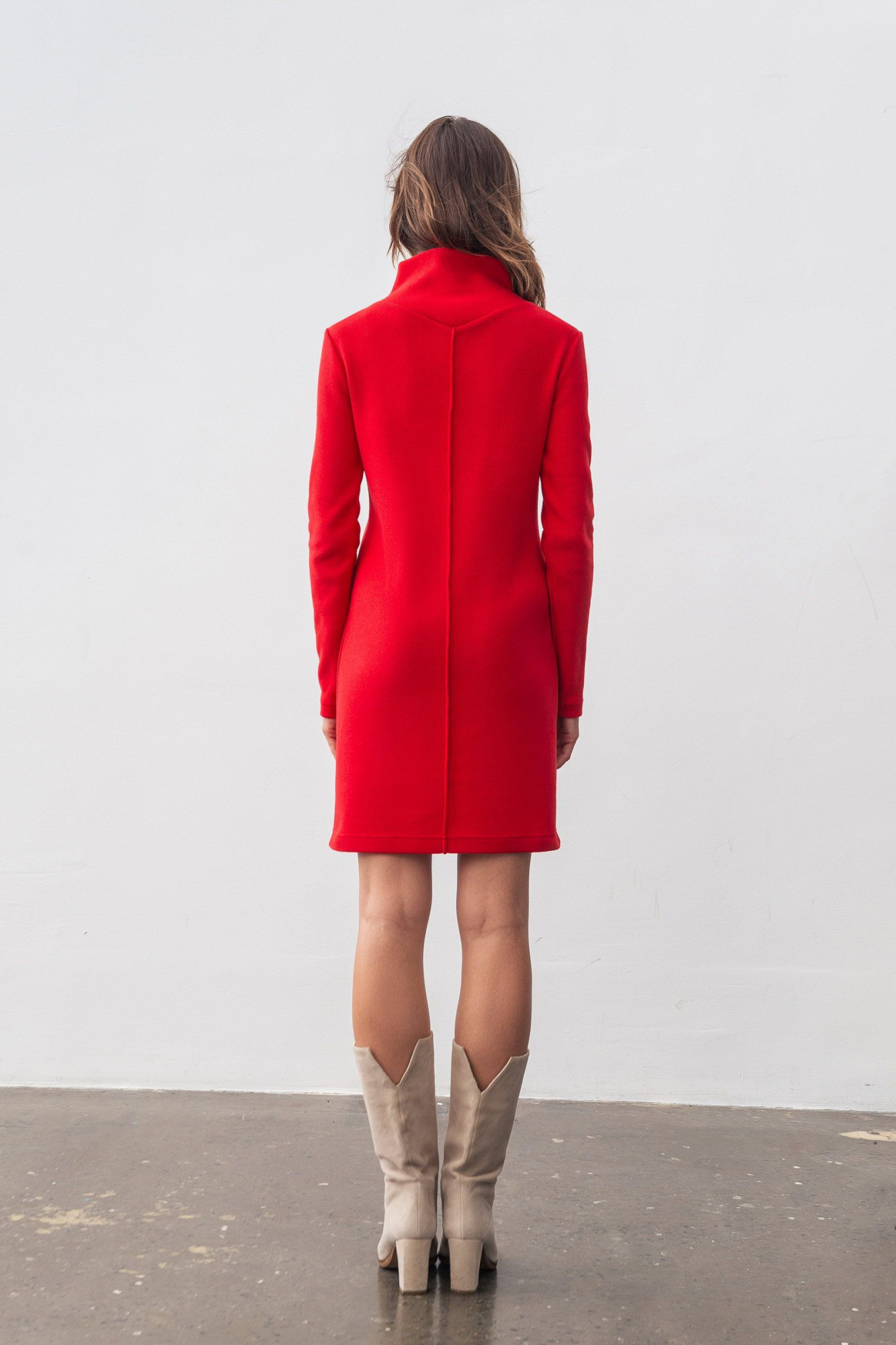 Червона трикотажна сукня довжини міні Ліам