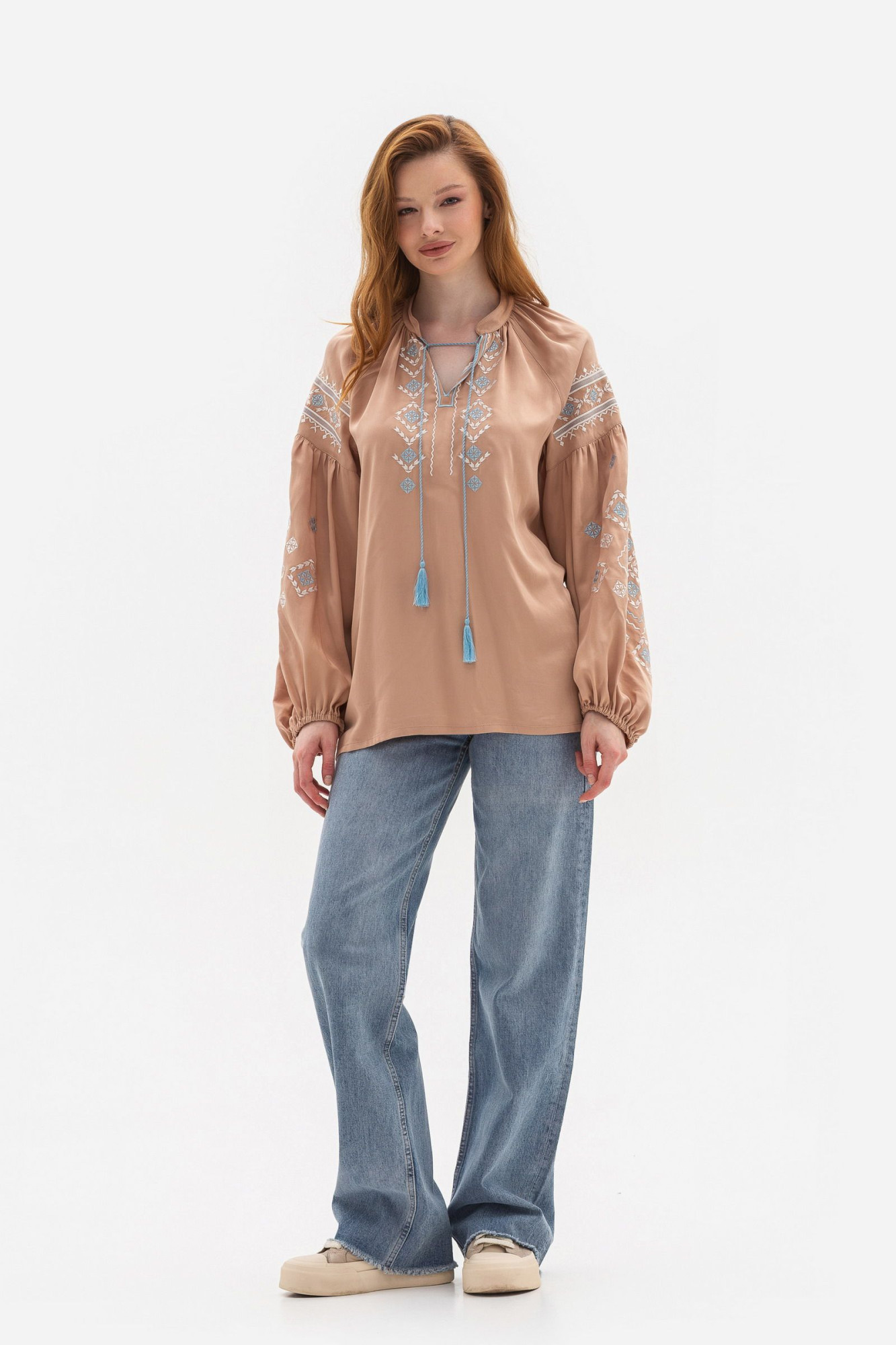 Жіноча вишиванка сорочка вільного крою Градія 01