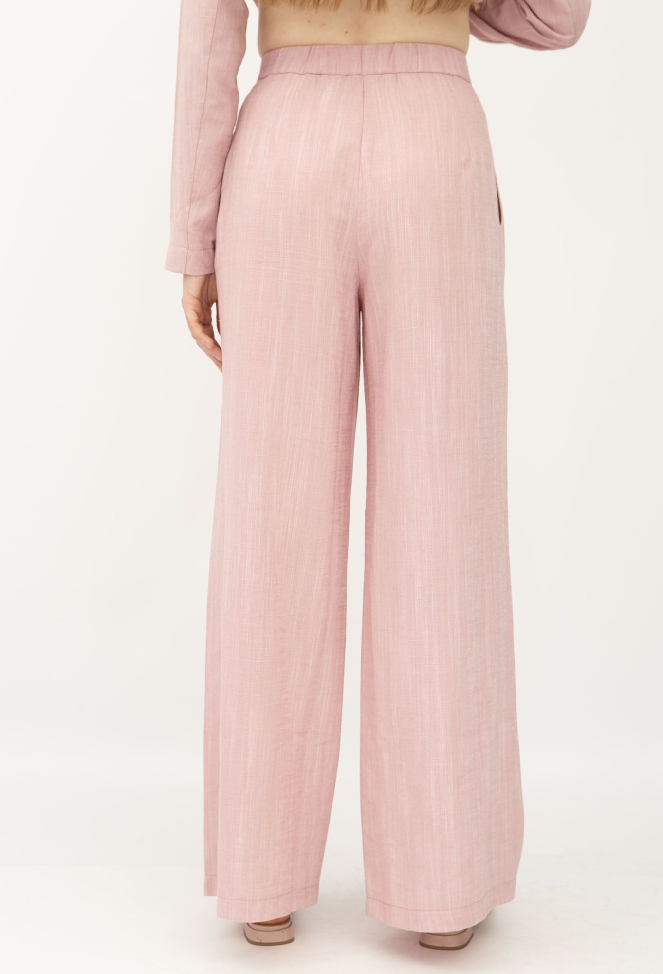 Лляні брюки палаццо рожеві Меларі 12
