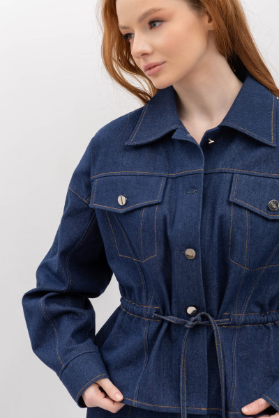 Джинсова куртка синього кольору Елнора