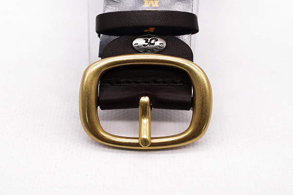 Жіночий ремінь з натуральної шкіри шоколадного кольору 530/161