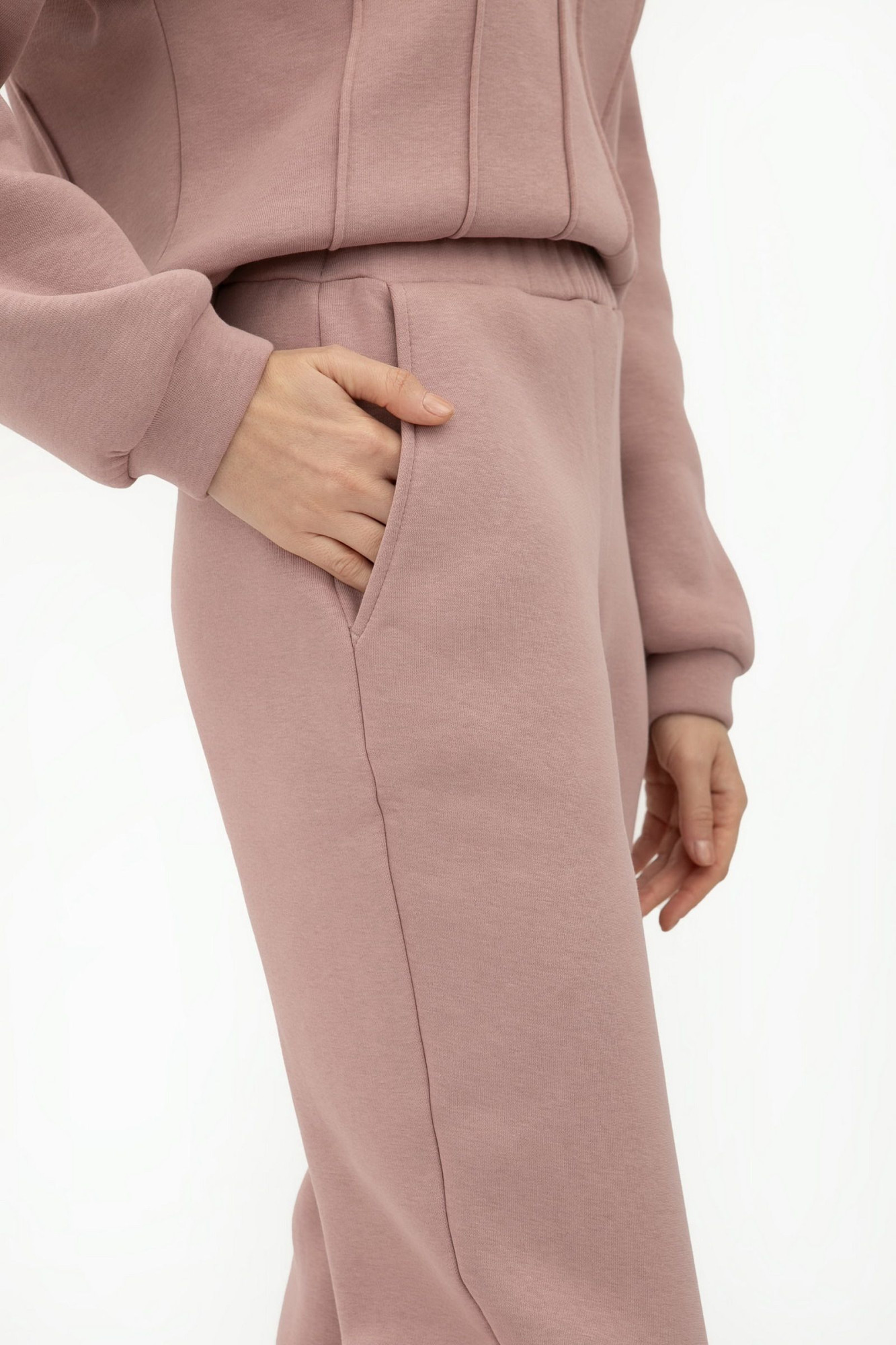 Трикотажні штани рожевого кольору Делін 04