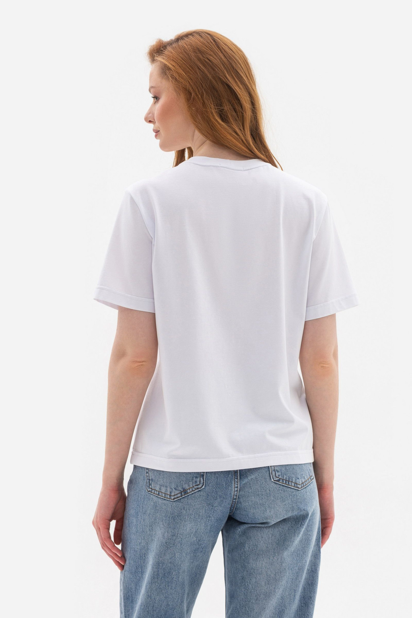 Трикотажна футболка білого кольору Лаліса 16