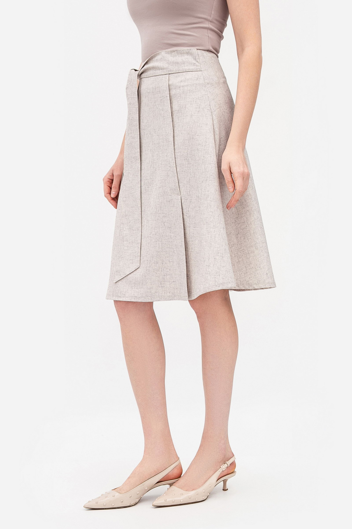 Спідниця трапецієподібного крою сірого кольору Сульфа