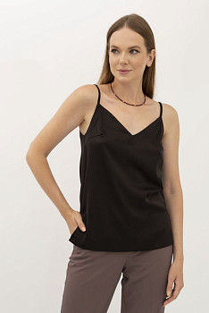 Чорна майка на бретелях Маркус 502