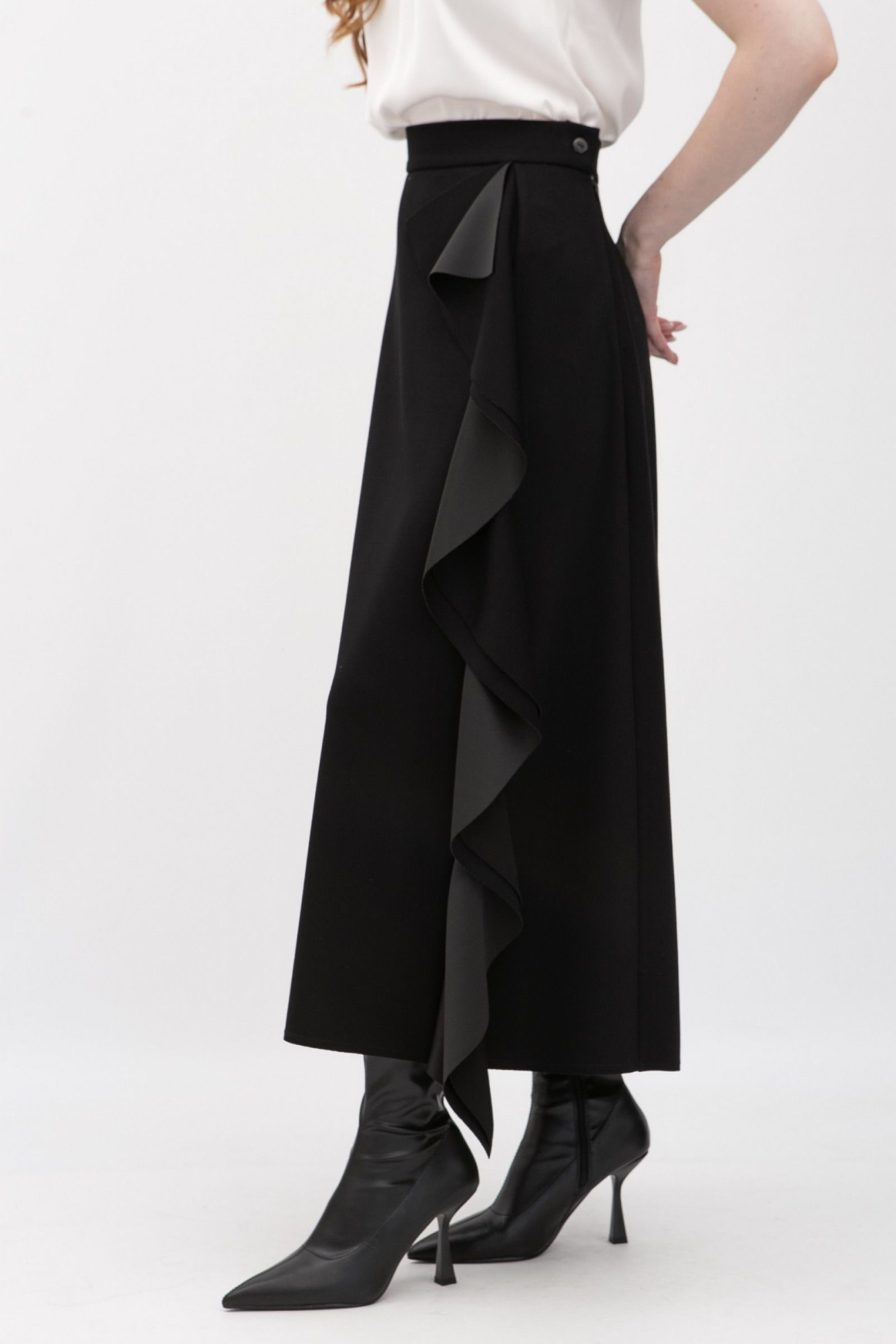 Трикотажна спідниця максі силуету трапеція Рінель 01