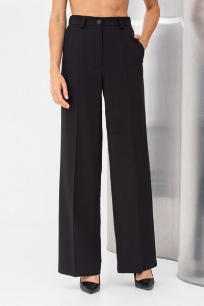 Брюки з костюмної тканини чорного кольору прямі Таліса Брюки з костюмної тканини чорного кольору прямі Таліса